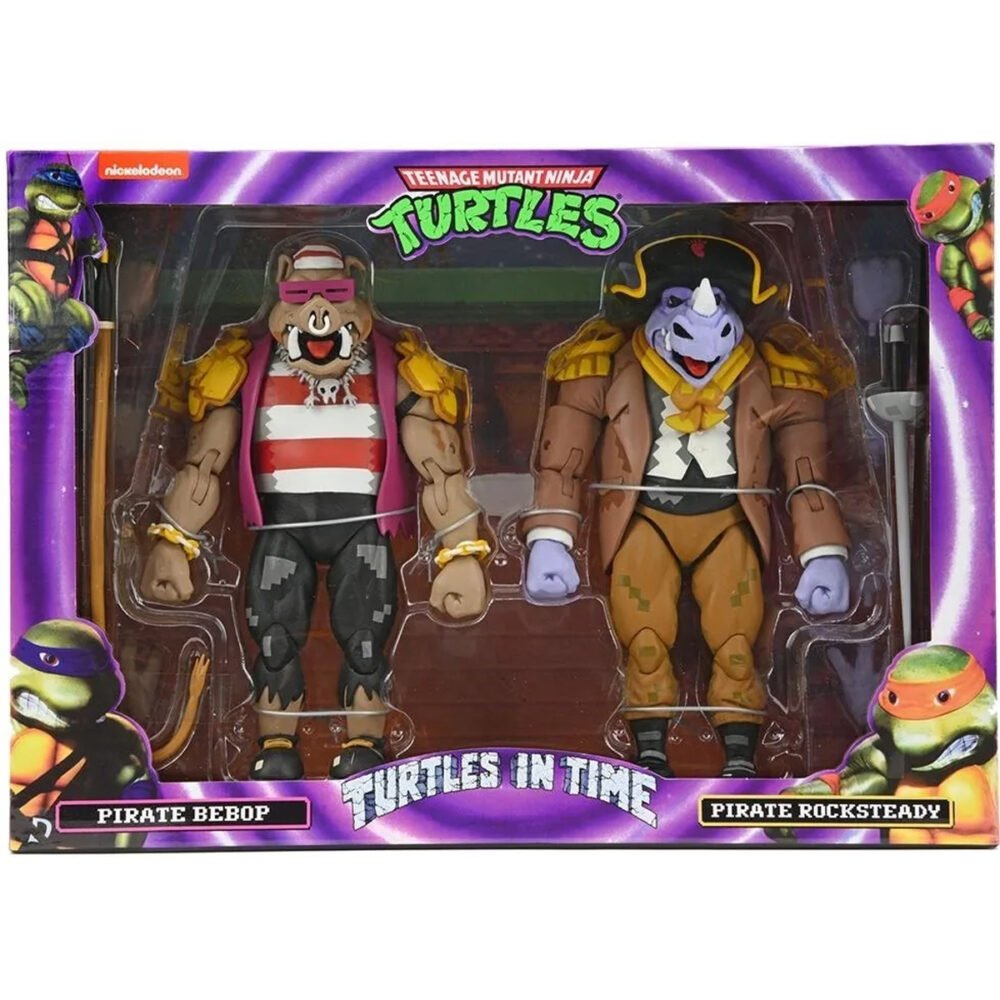 NECA Tortugas Ninja – Turtles In Time – Pirate Rocksteady & Bebop 2pack